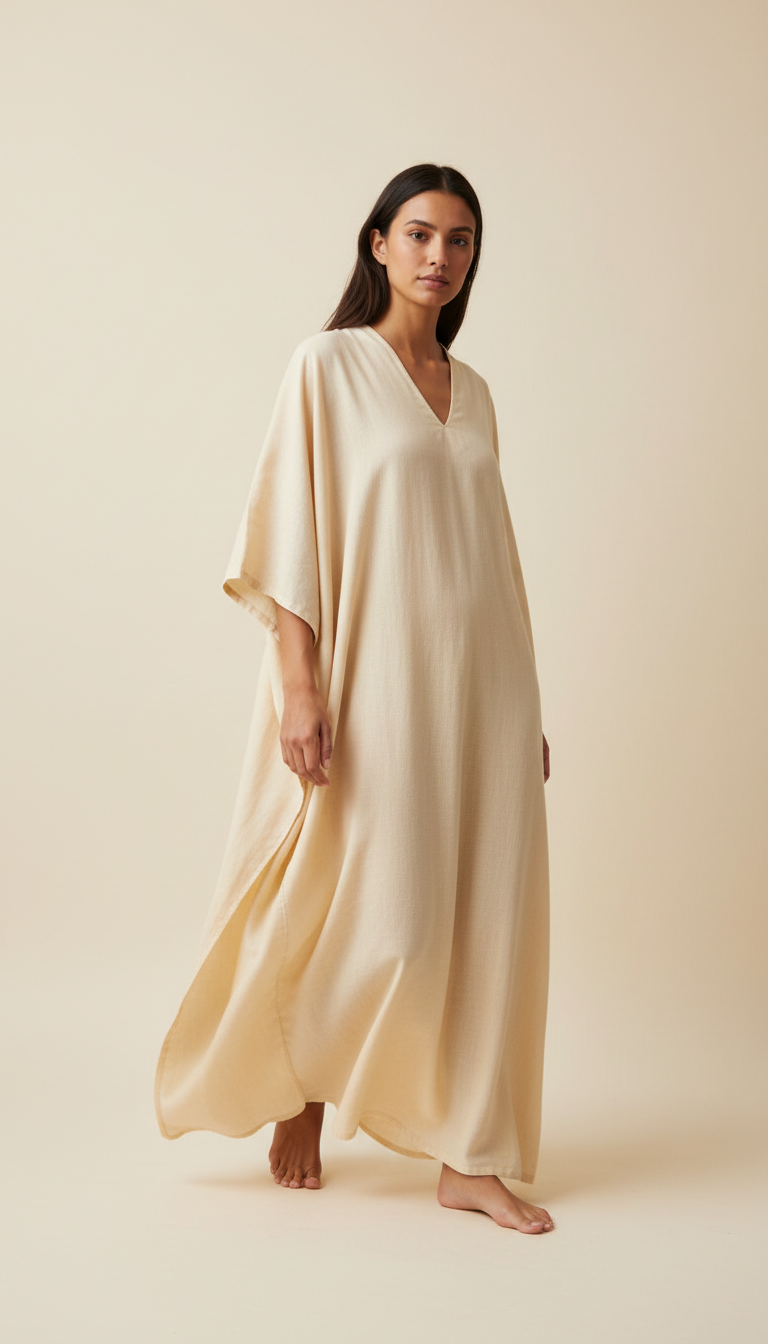 Noor Cloud-Cotton Kaftan Dress