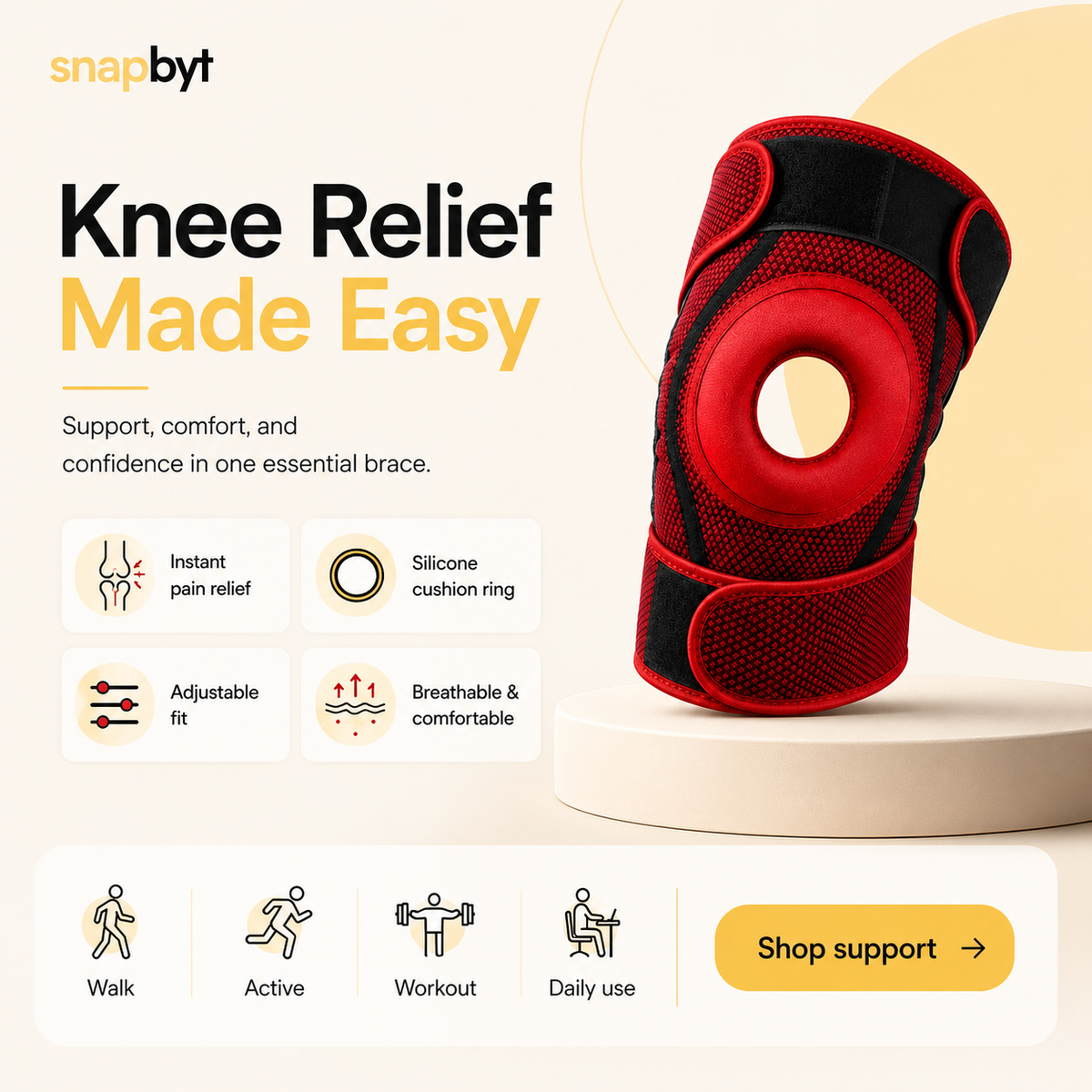 Silicon Knee Support For Pain Buy1 Get1 Free 1