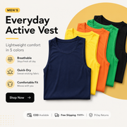 Pack Of 5 Sleeveless Vests For Men