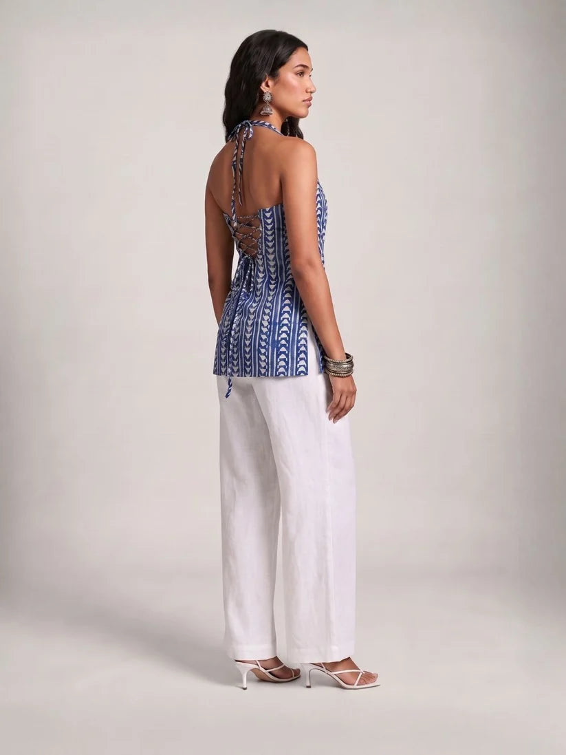 Dabu Halter Corset Kurti Top